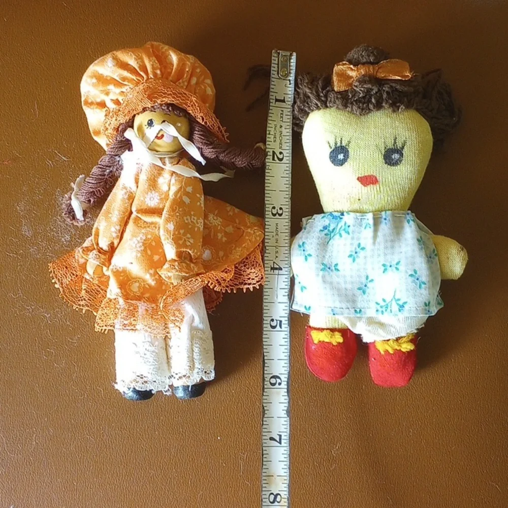 Vintage Dolls. 1 Wood. 1 Stuffed Ragdoll - Picture 5 of 5